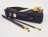 Blackwing Blueprint Enamel Pin Set - blueprint hand, Blackwing "B" emblem, and pencil.